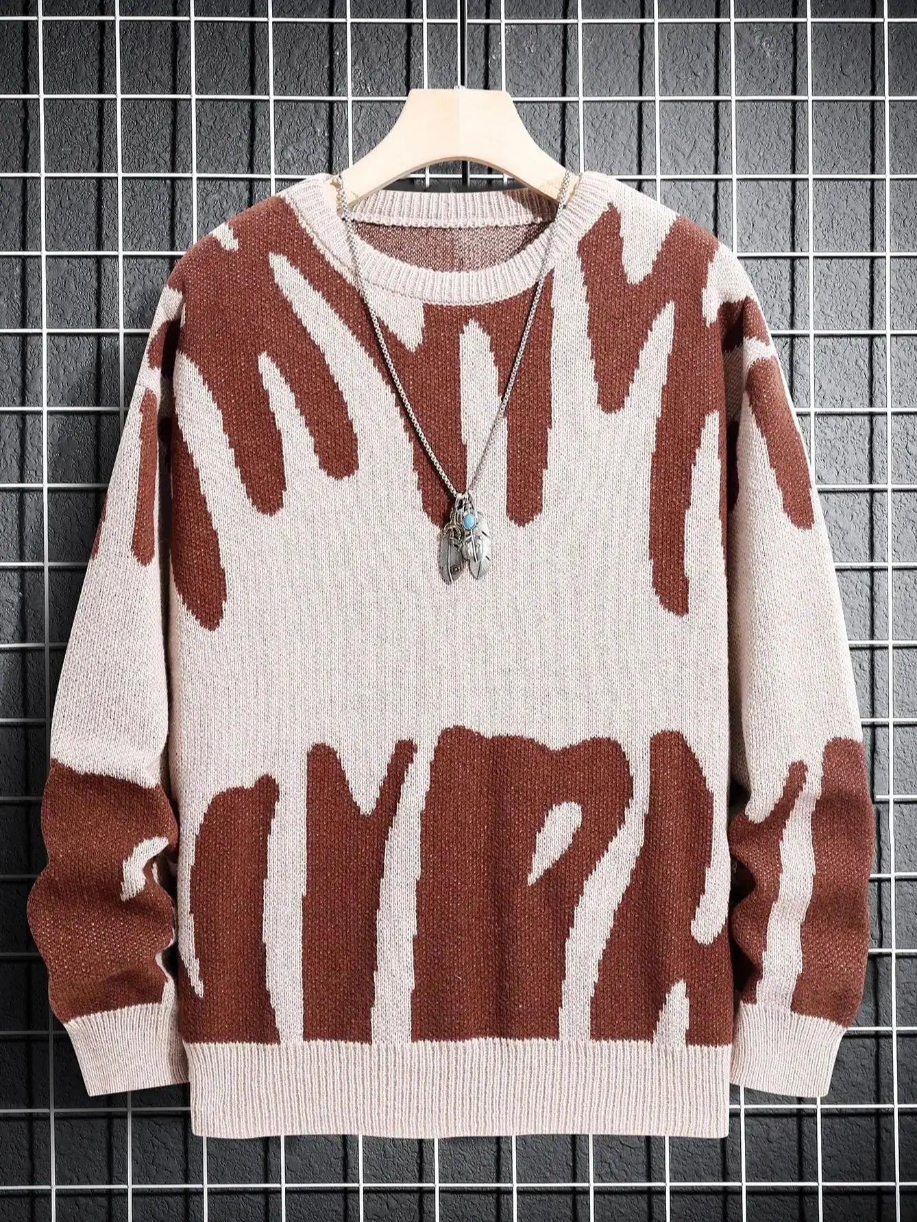 Pull décontracté col rond